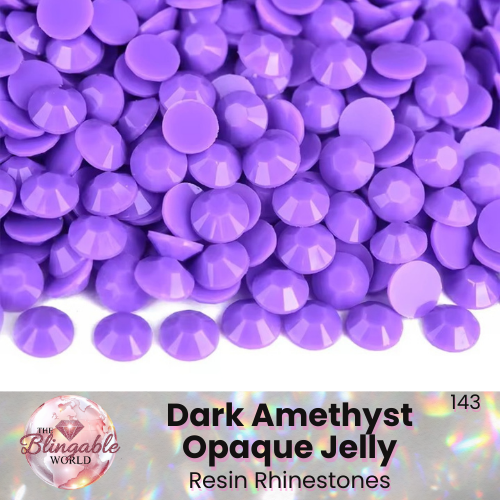 Dark Amethyst Opaque Jelly - Resin Flatback Rhinestone *Discontinued • Limited Qty*