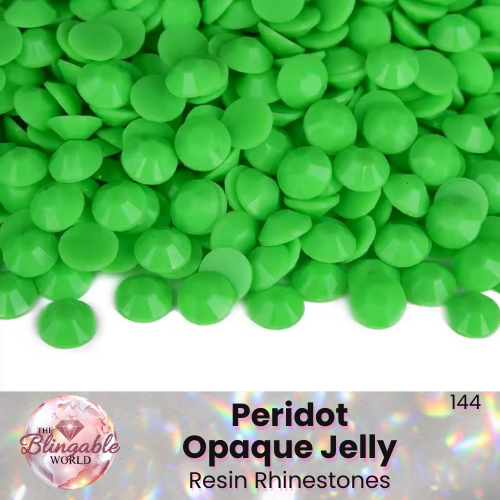Peridot Opaque Jelly - Resin Flatback Rhinestone *Discontinued • Limited Qty*