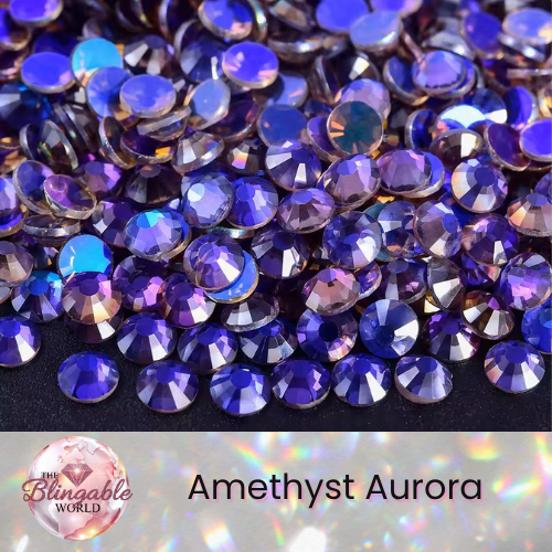 Amethyst Aurora - Glass Flatback Rhinestone