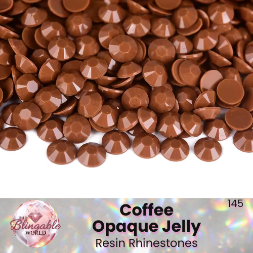 Coffee Opaque Jelly - Resin Flatback Rhinestone *Discontinued • Limited Qty*