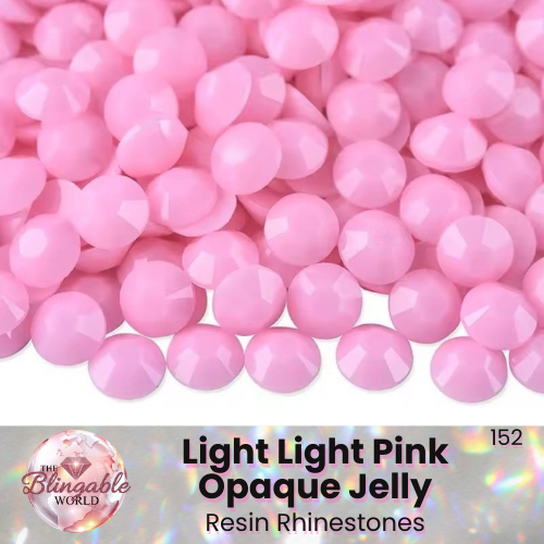 Light Light Pink Opaque Jelly - Resin Flatback Rhinestone *Discontinued • Limited Qty*