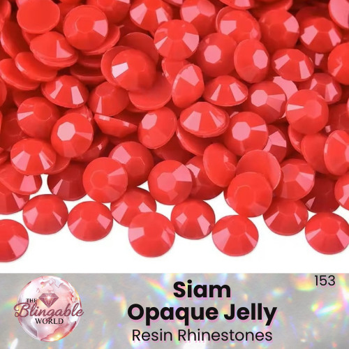 Siam Opaque Jelly - Resin Flatback Rhinestone *Discontinued • Limited Qty*