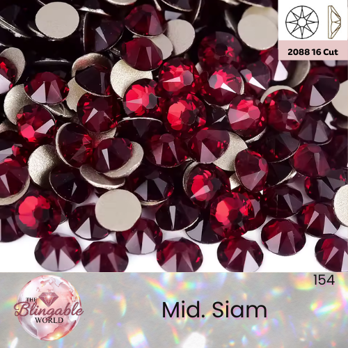 Mid. Siam - 2088 Glass Flatback Rhinestone