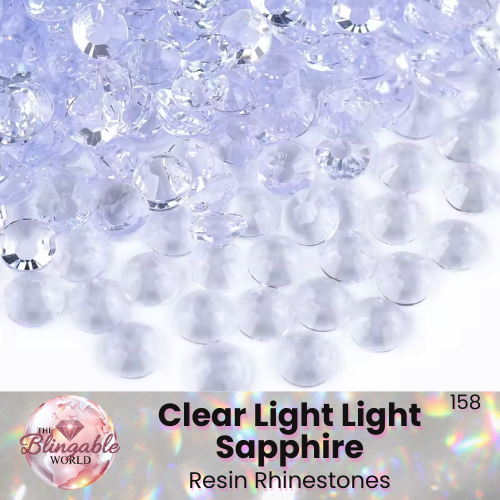 Clear Light Light Sapphire - Resin Flatback Rhinestone
