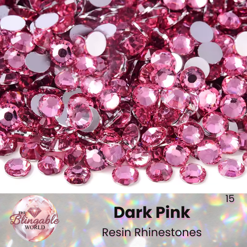 Dark Pink - Resin Flatback Rhinestone