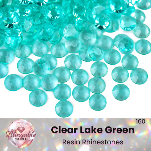 Clear Lake Green - Resin Flatback Rhinestone