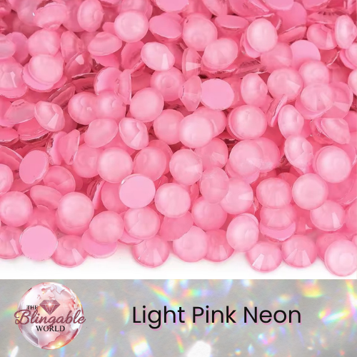 Light Pink Neon - Glass Flatback Rhinestone