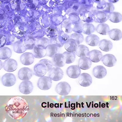 Clear Light Violet - Resin Flatback Rhinestone