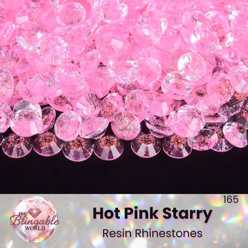 Hot Pink Starry - Resin Flatback Rhinestone