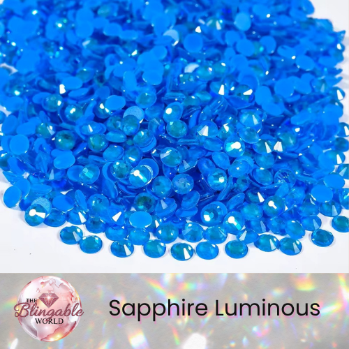 Sapphire Luminous - Glass Flatback Rhinestone