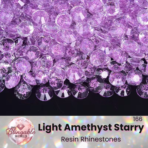 Light Amethyst Starry - Resin Flatback Rhinestone