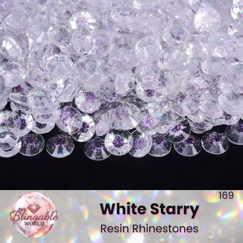 White Starry - Resin Flatback Rhinestone