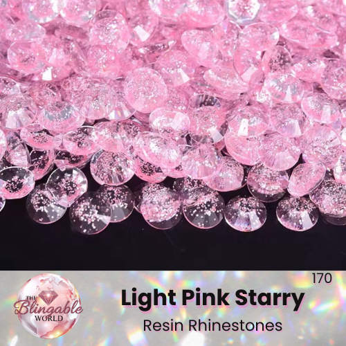 Light Pink Starry - Resin Flatback Rhinestone
