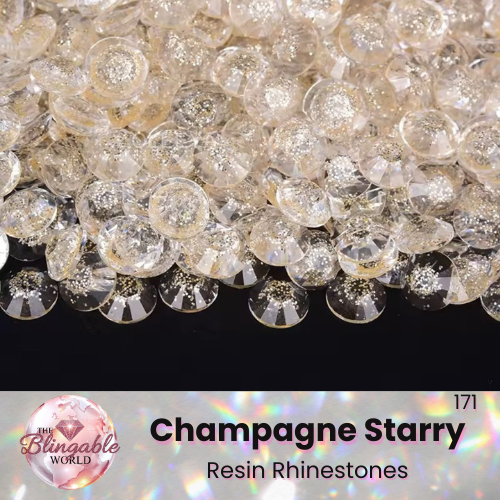 Champagne Starry - Resin Flatback Rhinestone