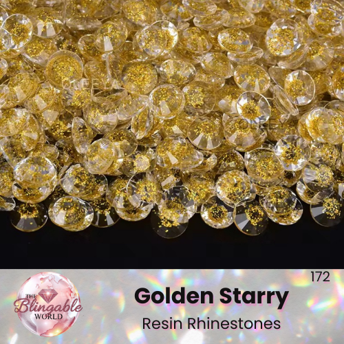Golden Starry - Resin Flatback Rhinestone