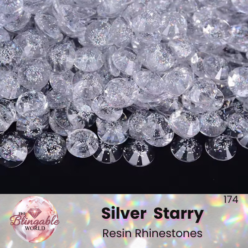 Silver Starry - Resin Flatback Rhinestone