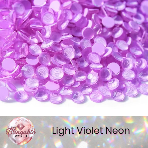 Light Violet Neon - Glass Flatback Rhinestone