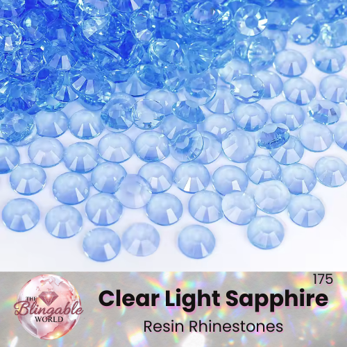 Clear Light Sapphire - Resin Flatback Rhinestone