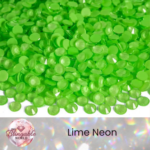Lime Neon - Glass Flatback Rhinestone