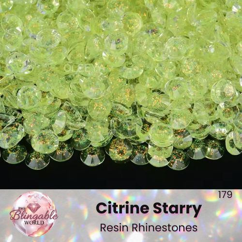 Citrine Starry - Resin Flatback Rhinestone