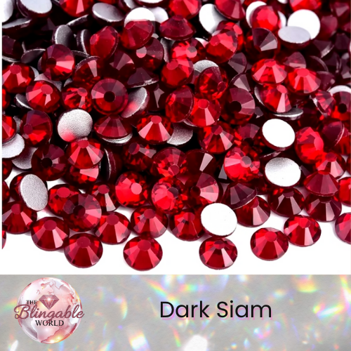 Dark Siam - Glass Flatback Rhinestone