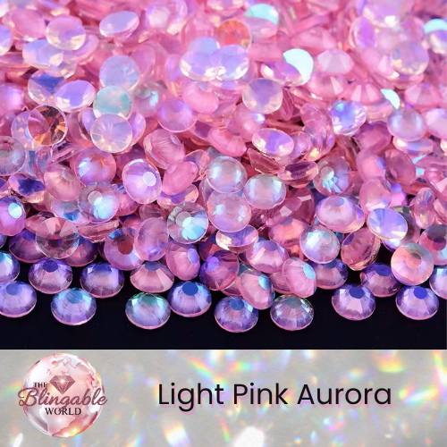 Light Pink Aurora - Glass Flatback Rhinestone