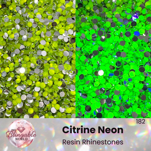 Citrine Neon - Resin Flatback Rhinestone *Discontinued • Limited Qty*