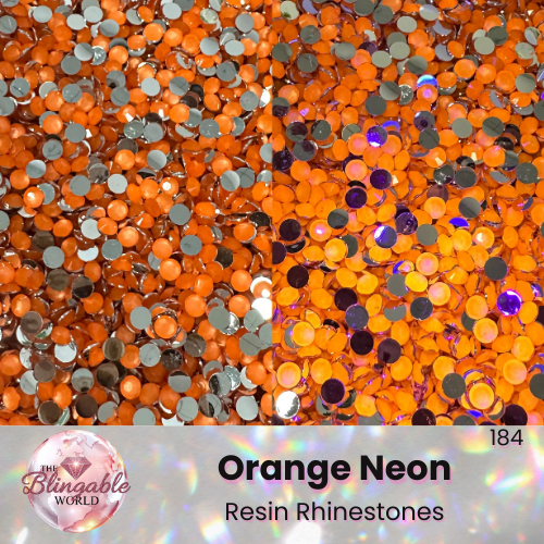 Orange Neon - Resin Flatback Rhinestone *Discontinued • Limited Qty*