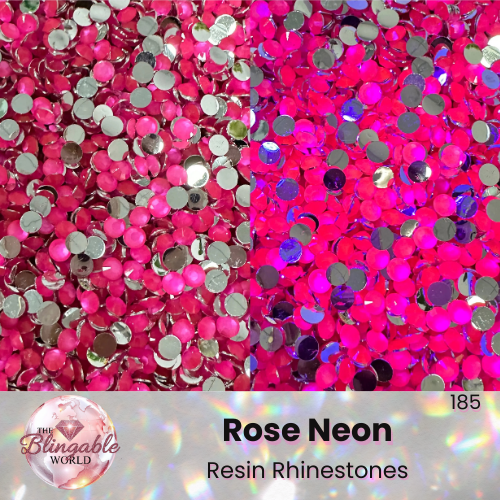Rose Neon - Resin Flatback Rhinestone *Discontinued • Limited Qty*