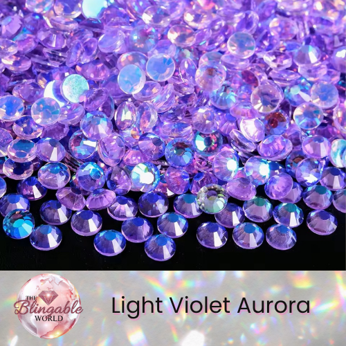 Light Violet Aurora - Glass Flatback Rhinestone