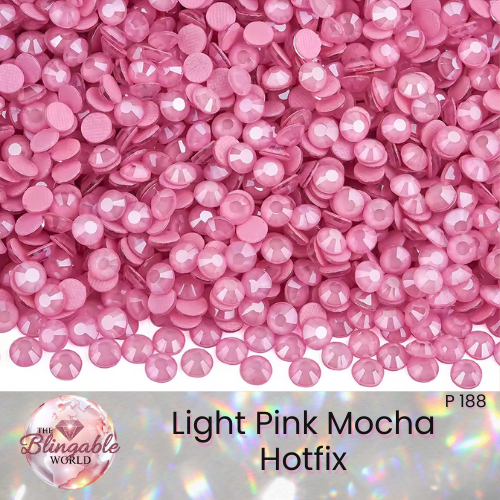 Light Pink Mocha - Hotfix Glass Flatback Rhinestone