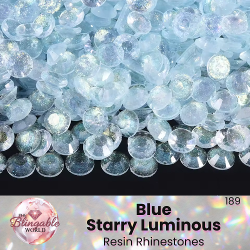 Blue Starry Luminous - Resin Flatback Rhinestone