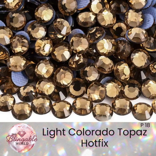 Light Colorado Topaz - Hotfix Glass Flatback Rhinestone