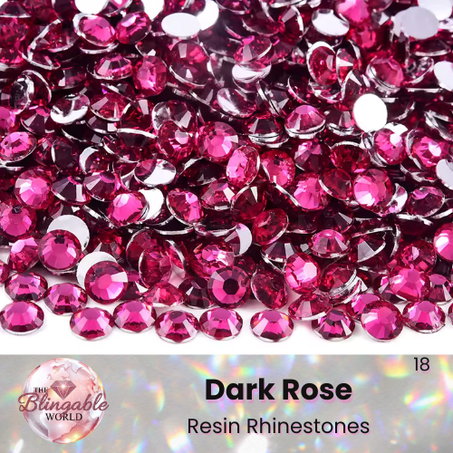 Dark Rose - Resin Flatback Rhinestone