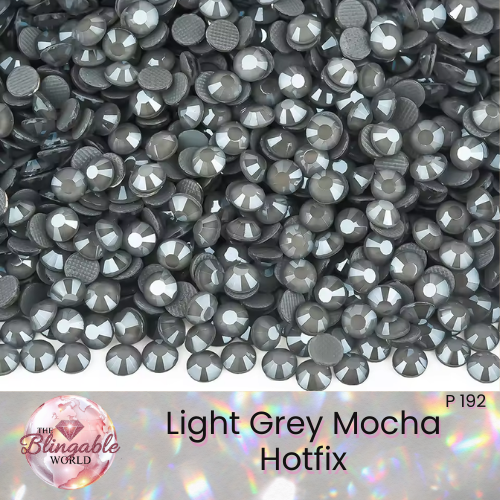 Light Grey Mocha - Hotfix Glass Flatback Rhinestone