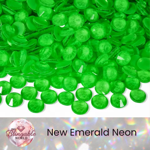 New Emerald Neon - Glass Flatback Rhinestone