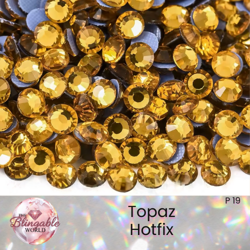 Topaz - Hotfix Glass Flatback Rhinestone
