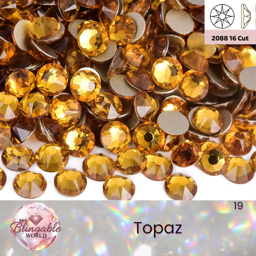 Topaz - 2088 Glass Flatback Rhinestone