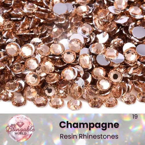 Champagne - Resin Flatback Rhinestone
