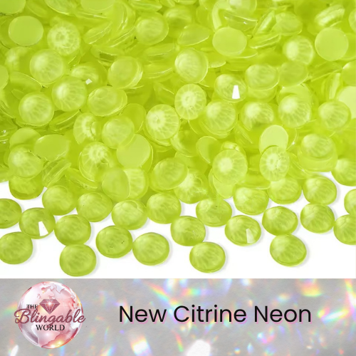 New Citrine Neon - Glass Flatback Rhinestone