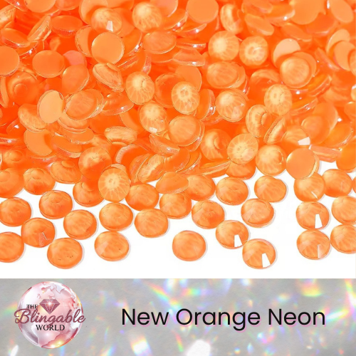 New Orange Neon - Glass Flatback Rhinestone