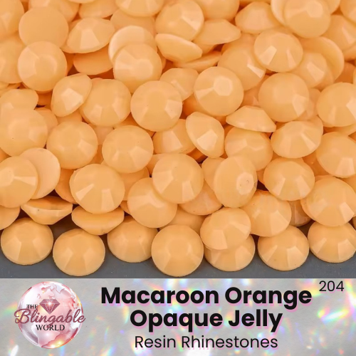 Macaroon Orange - Resin Flatback Rhinestone