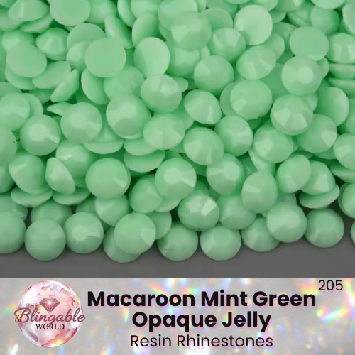 Macaroon Mint Green - Resin Flatback Rhinestone
