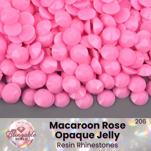 Macaroon Rose - Resin Flatback Rhinestone