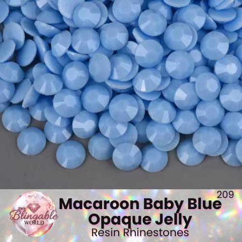 Macaroon Baby Blue - Resin Flatback Rhinestone