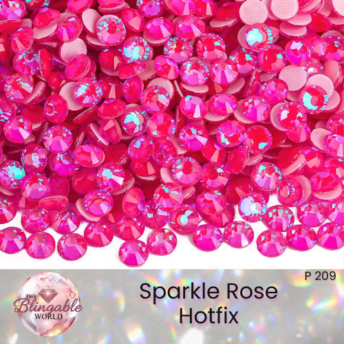 Sparkle Rose - Hotfix Glass Flatback Rhinestone