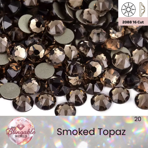 Smoked Topaz - 2088 Glass Flatback Rhinestone