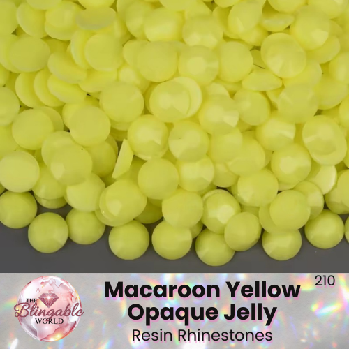 Macaroon Yellow - Resin Flatback Rhinestone