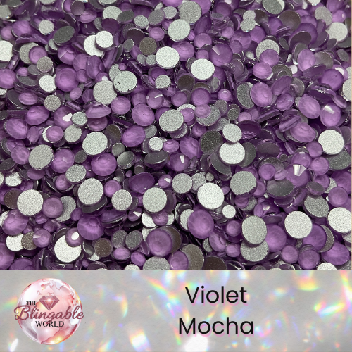 Violet Mocha - Glass Flatback Rhinestone