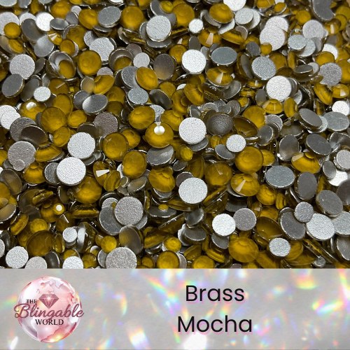 Brass Mocha - Glass Flatback Rhinestone